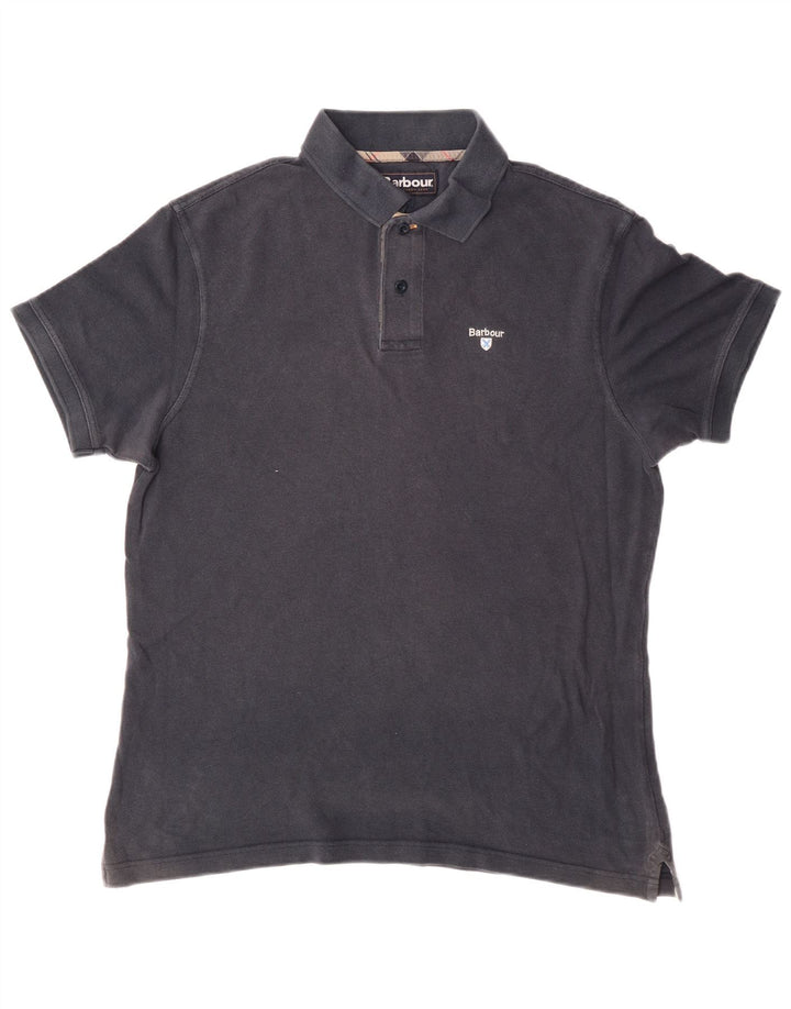 Barbour muška polo majica Large Navy Blue Cotton