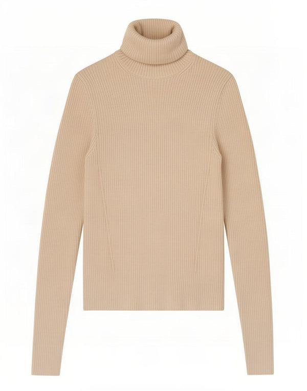 Zara ženski kratki pulover s rolnim ovratnikom UK 8 Small off white viskoza