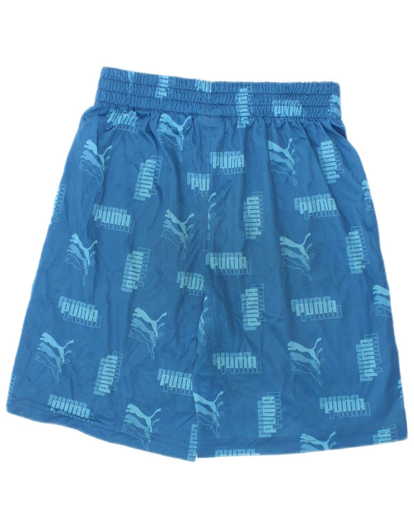 Puma Boys Graphic Sport Shorts 6-7 Years Blue Poliester