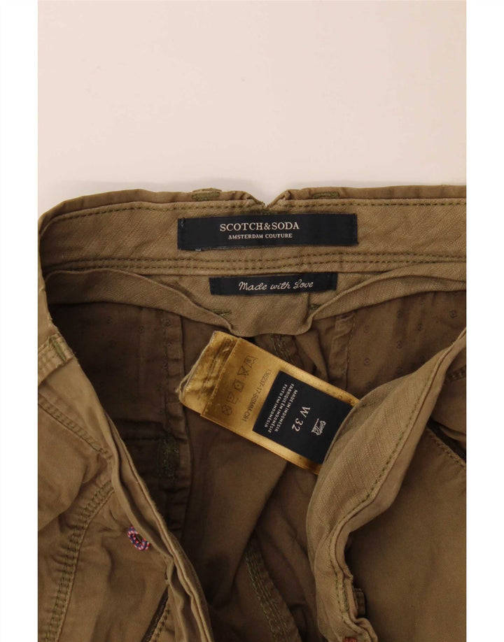 Scotch & Soda muške kargo kratke hlače W32, srednji kaki pamuk