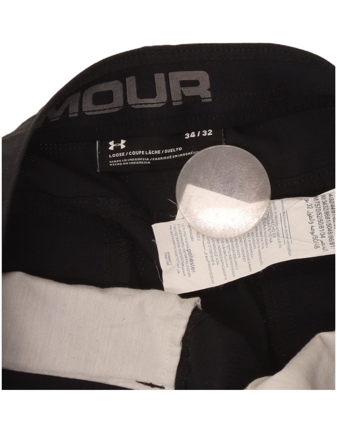 Under Armour muške široke hlače W34 L32 crni poliester