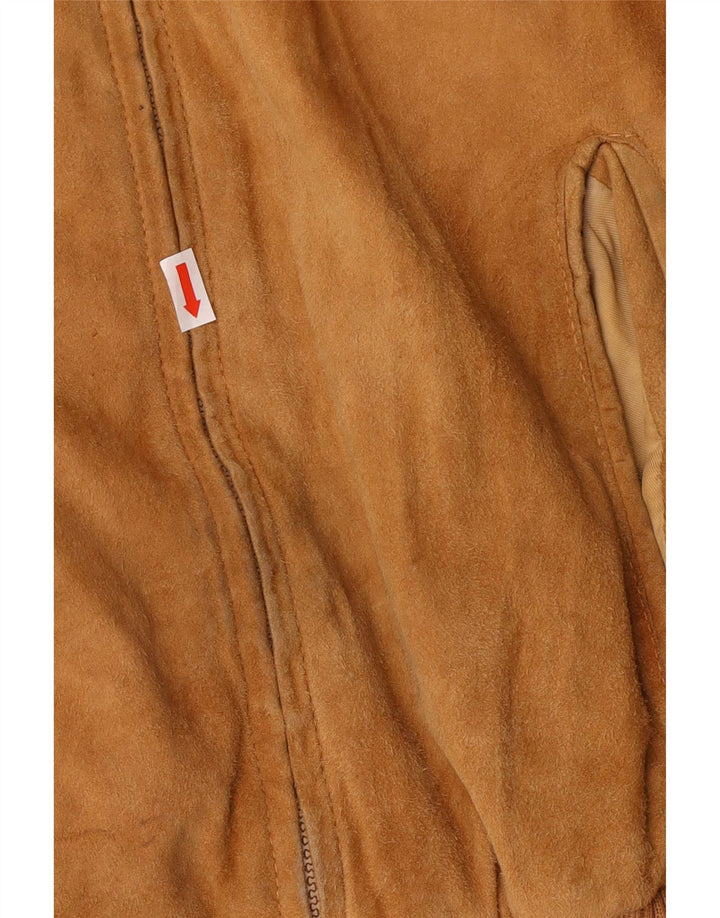 Vintage muška bomber jakna od brušene kože UK 42 XL smeđa koža