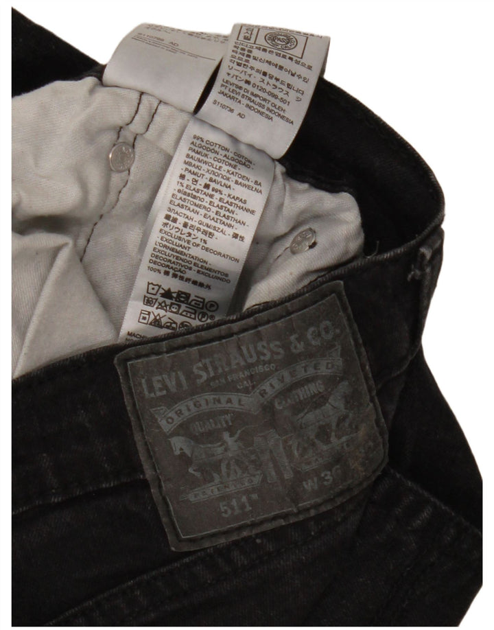 Levi's muške 511 uske traperice W36 L32 crni pamuk