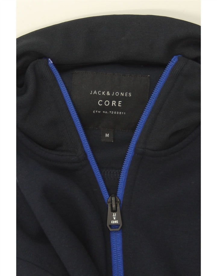 JACK & JONES Mens Tracksuit Top Jacket Medium Navy Blue Colourblock Vintage Jack & Jones and Second-Hand Jack & Jones from Messina Hembry 