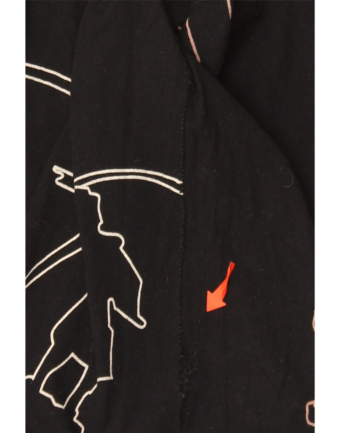 Ženska majica Desigual Barcelona Graphic dugih rukava UK 12, srednji crni pamuk