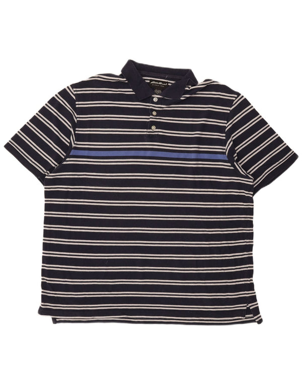 Eddie Bauer muška polo majica 2XL tamnoplavi pamuk na pruge