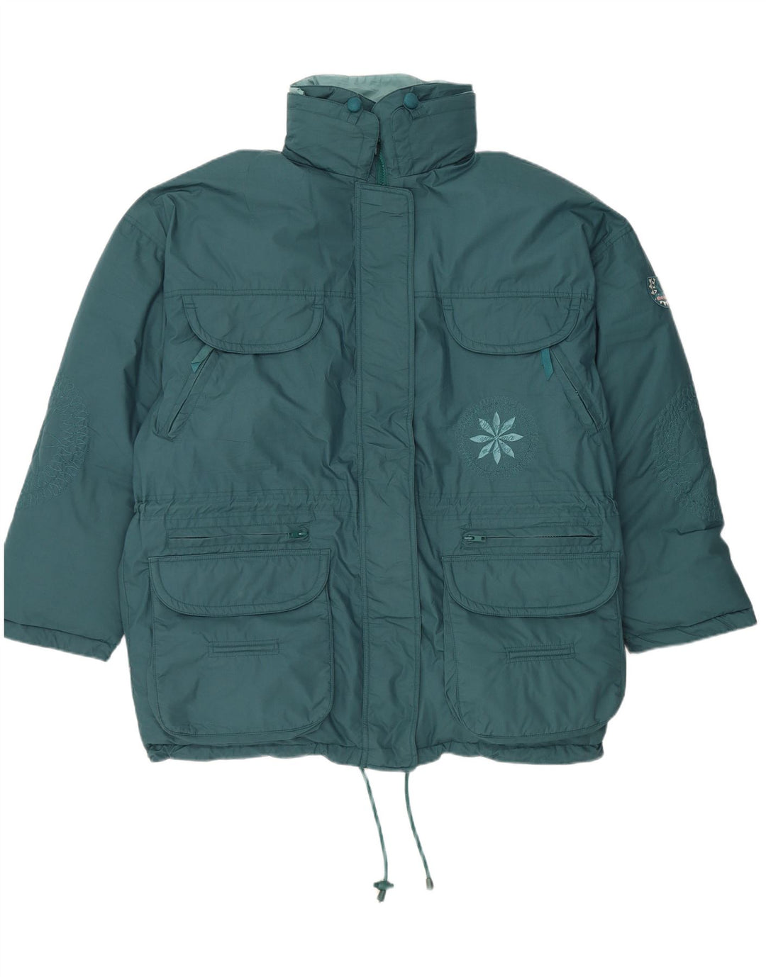 DIADORA ženska prevelika podstavljena jakna s kapuljačom UK 16 Large Blue Floral