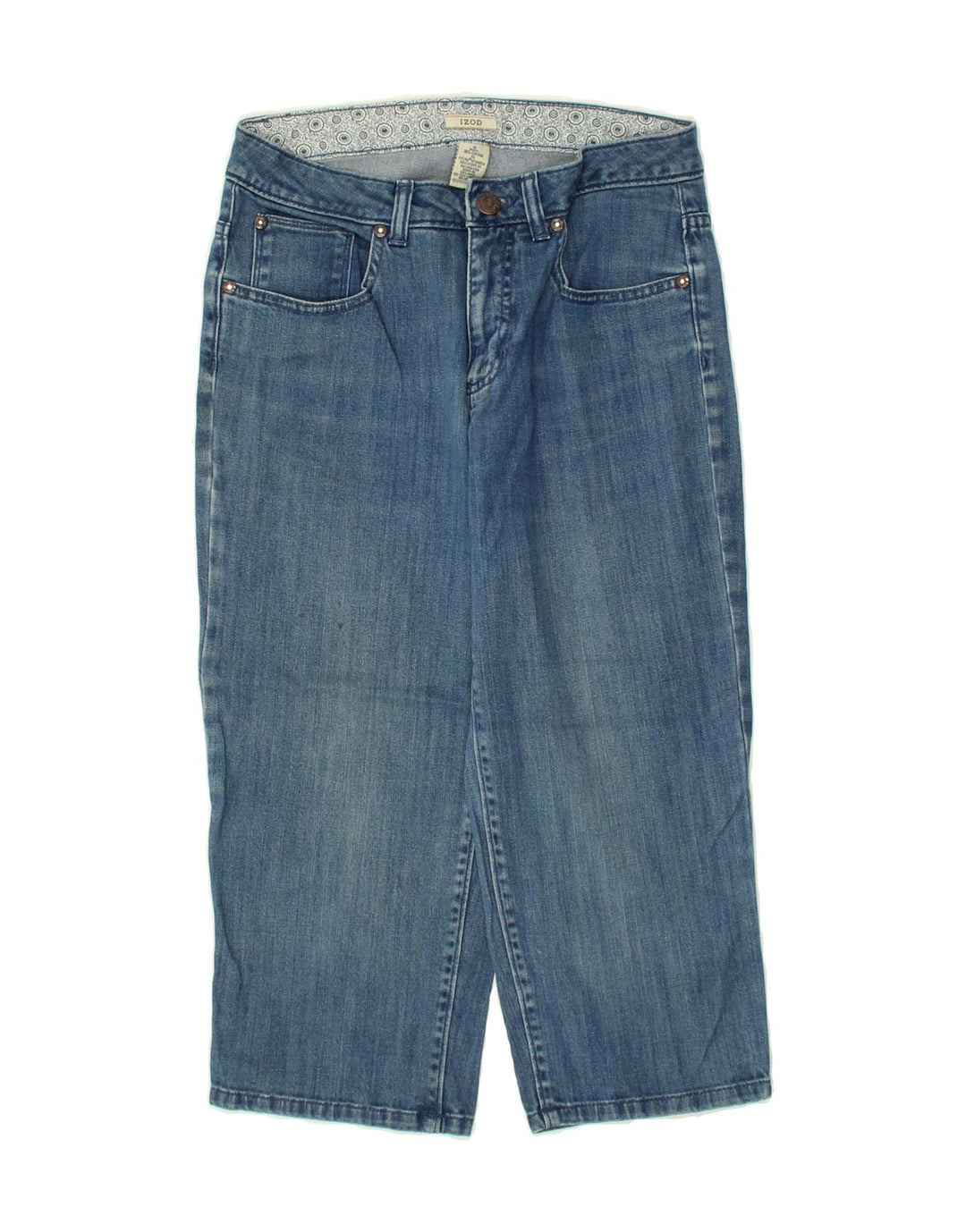 IZOD Womens Capri Jeans US 8 Medium W28 L20 Blue Cotton Vintage Izod and Second-Hand Izod from Messina Hembry 