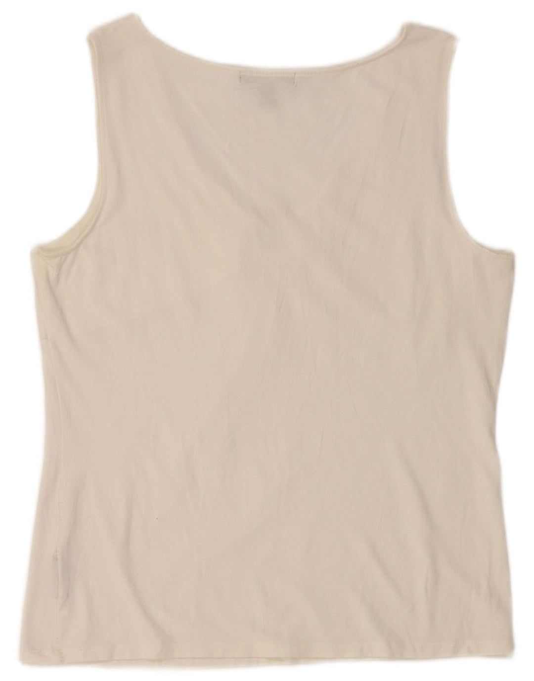 RALPH LAUREN Ženski gornji dio bluze bez rukava UK 18 XL od bijele svile