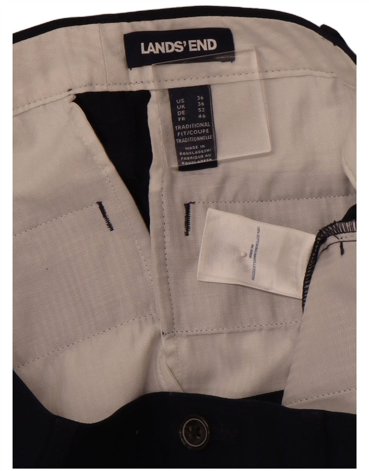 LANDS END Muške chino kratke hlače W36 veliki tamnoplavi pamuk