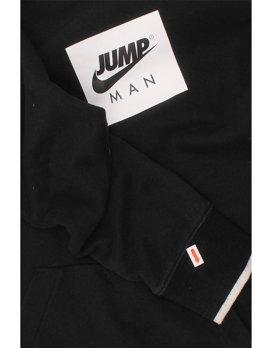 Veliki crni pamuk s kapuljačom s kapuljačom JORDAN za dječake 12-13 godina