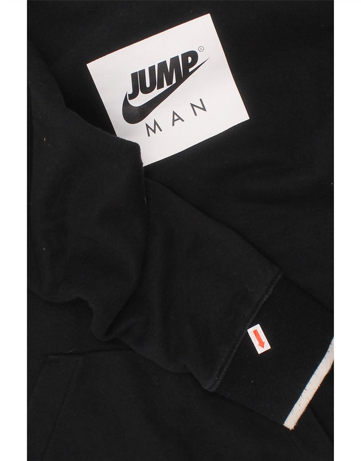 Veliki crni pamuk s kapuljačom s kapuljačom JORDAN za dječake 12-13 godina