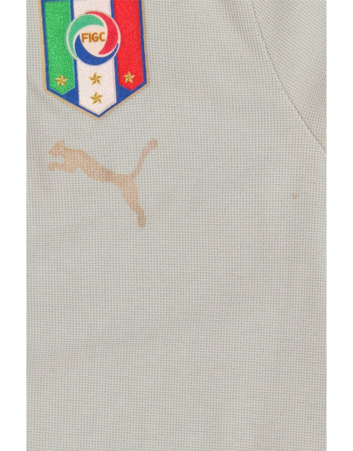 Puma Mens Italia Graphic Polo majica Srednje plavi pamuk