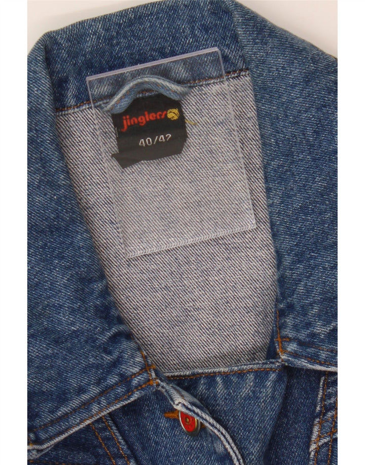 JINGLERS Womens Denim Jacket IT 40/42 Small Blue Cotton Vintage Jinglers and Second-Hand Jinglers from Messina Hembry 
