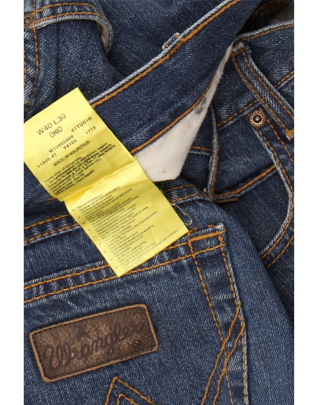 WRANGLER Muške Ohio ravne traperice W40 L30 plavi pamuk