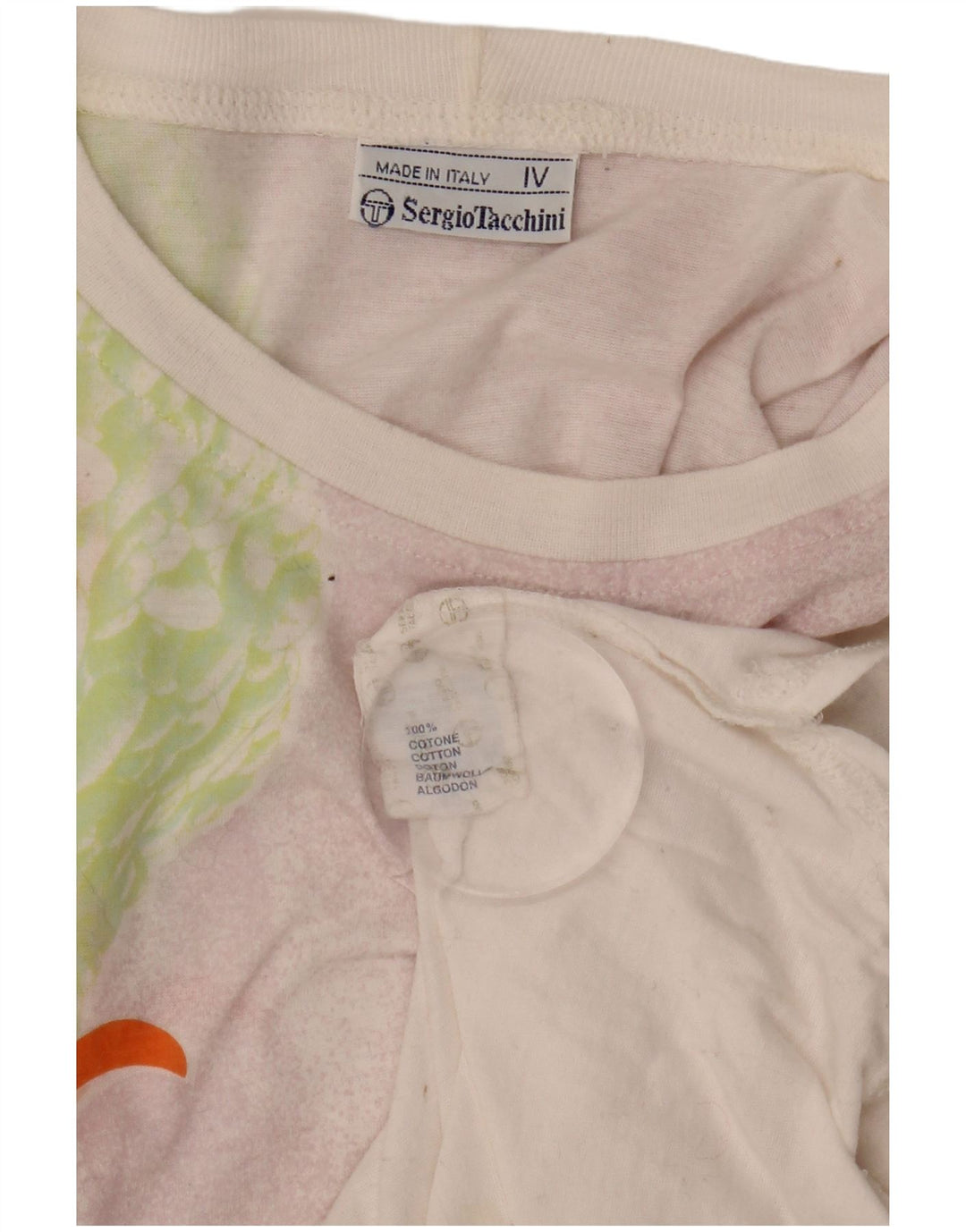 SERGIO TACCHINI Ženska majica s grafičkim motivima US 12 Large White Floral Cotton