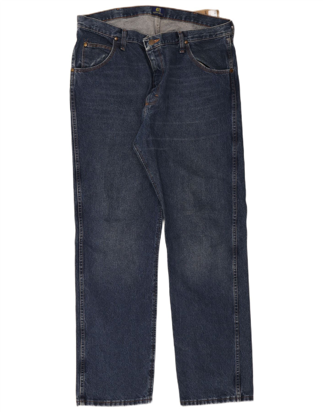 Wrangler muške ravne traperice W38 L32 plavi pamuk