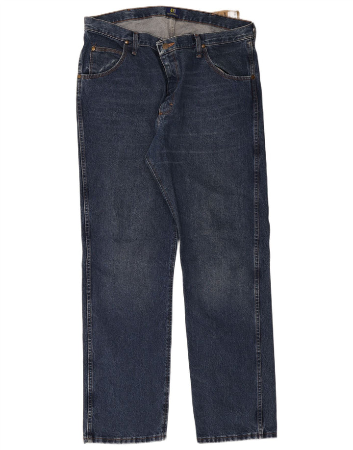 Wrangler muške ravne traperice W38 L32 plavi pamuk