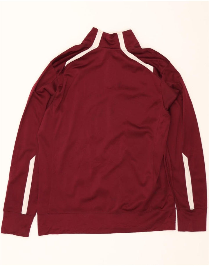 NIKE Mens Tracksuit Top Jacket Medium Maroon Colourblock Polyester Vintage Nike and Second-Hand Nike from Messina Hembry 