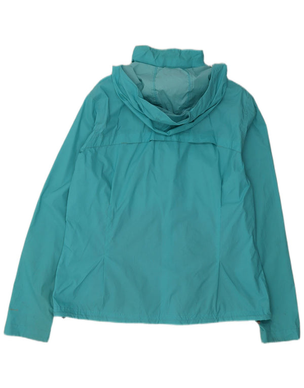 Columbia ženska kišna jakna s kapuljačom UK 18 XL tirkizni najlon
