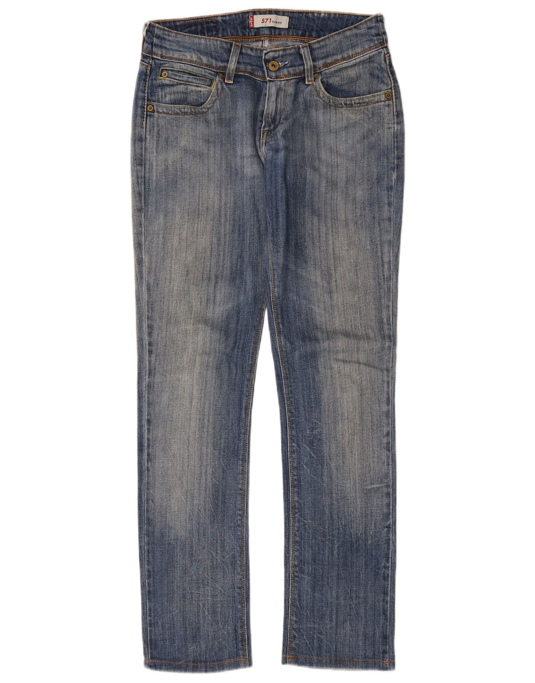 Levi's ženske 571 uske traperice W29 L30 plavi pamuk