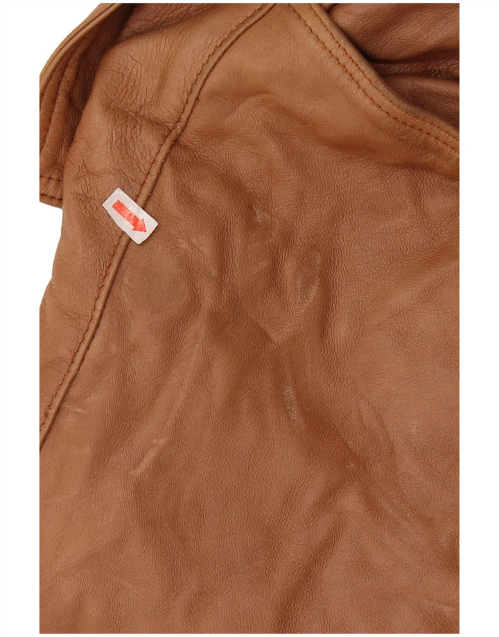 VINTAGE muška vojna kožna jakna UK 44 2XL smeđa koža