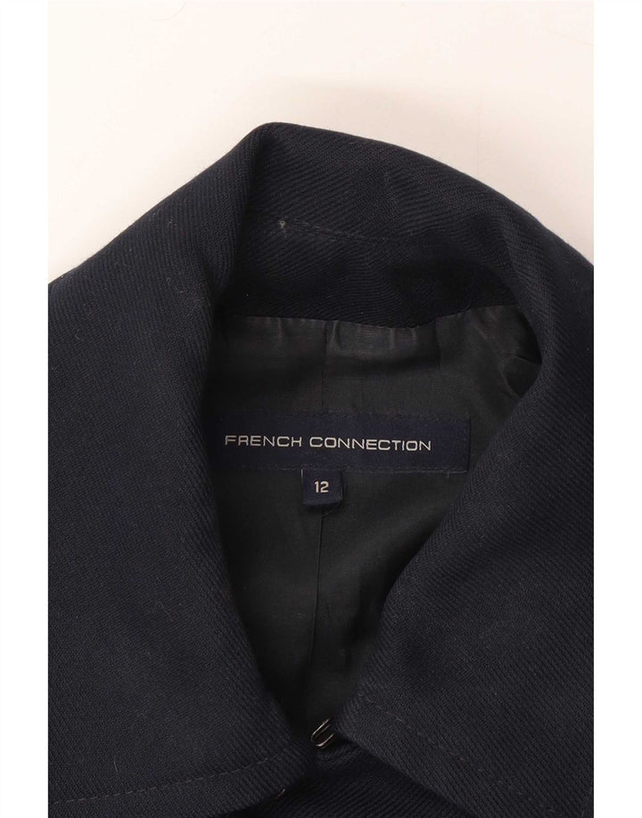 French Connection Ženski graškasti kaput UK 12 Medium Navy Blue Polyester