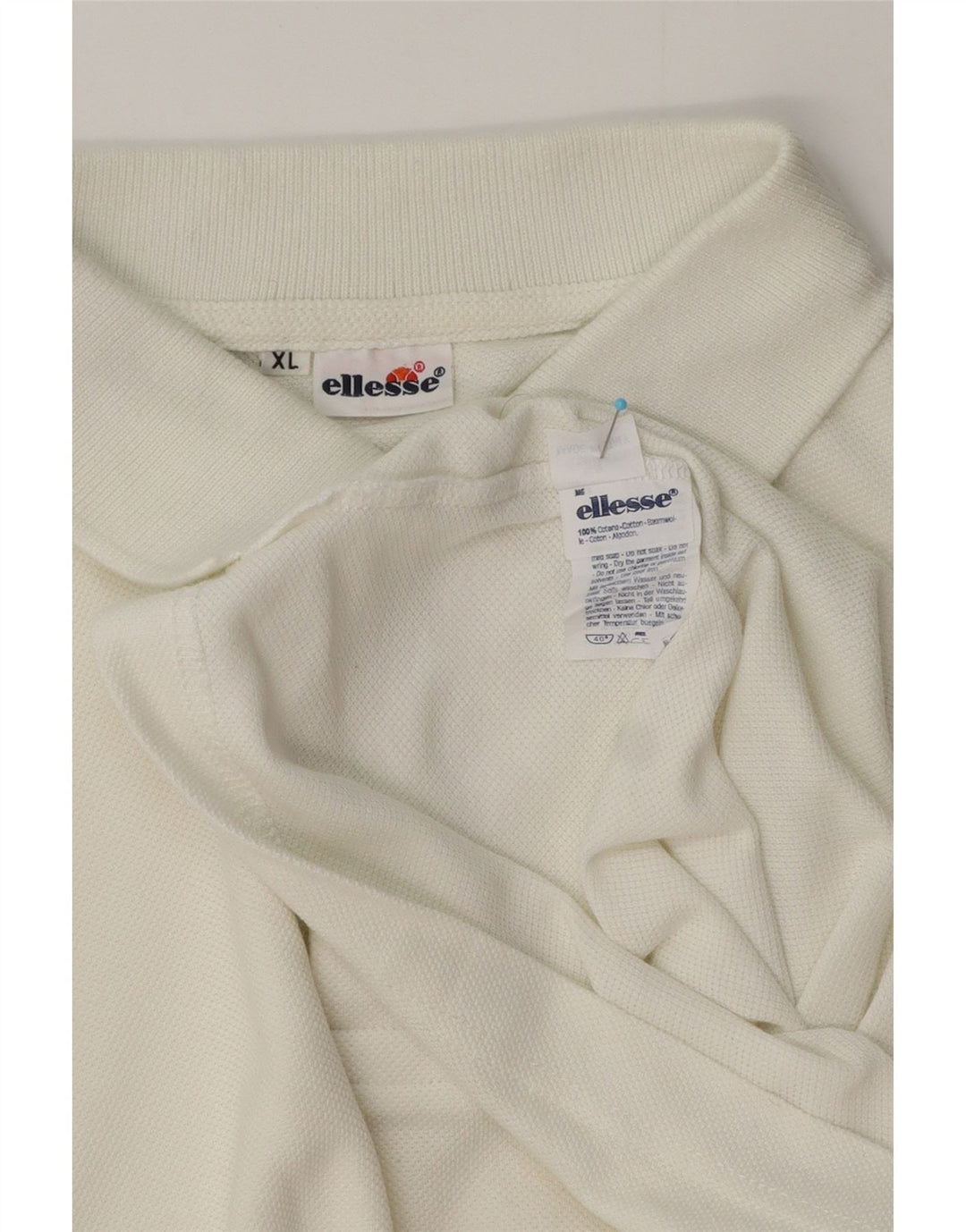 Ellesse muška polo majica XL bijeli pamuk