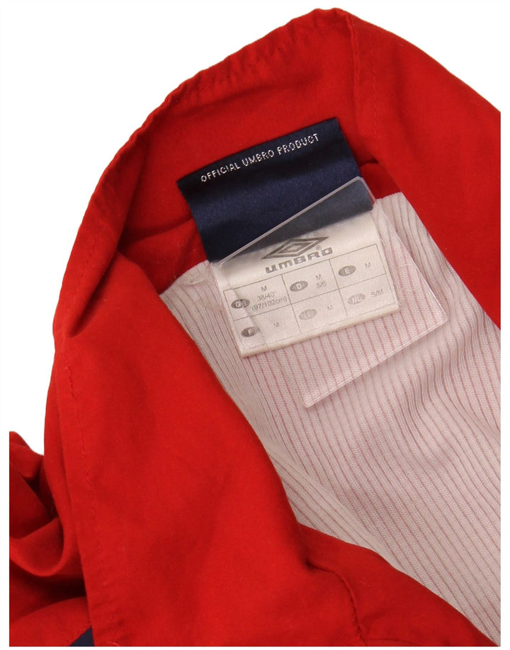 UMBRO muška gornja jakna trenirke UK 38/40 poliester srednje crvene boje