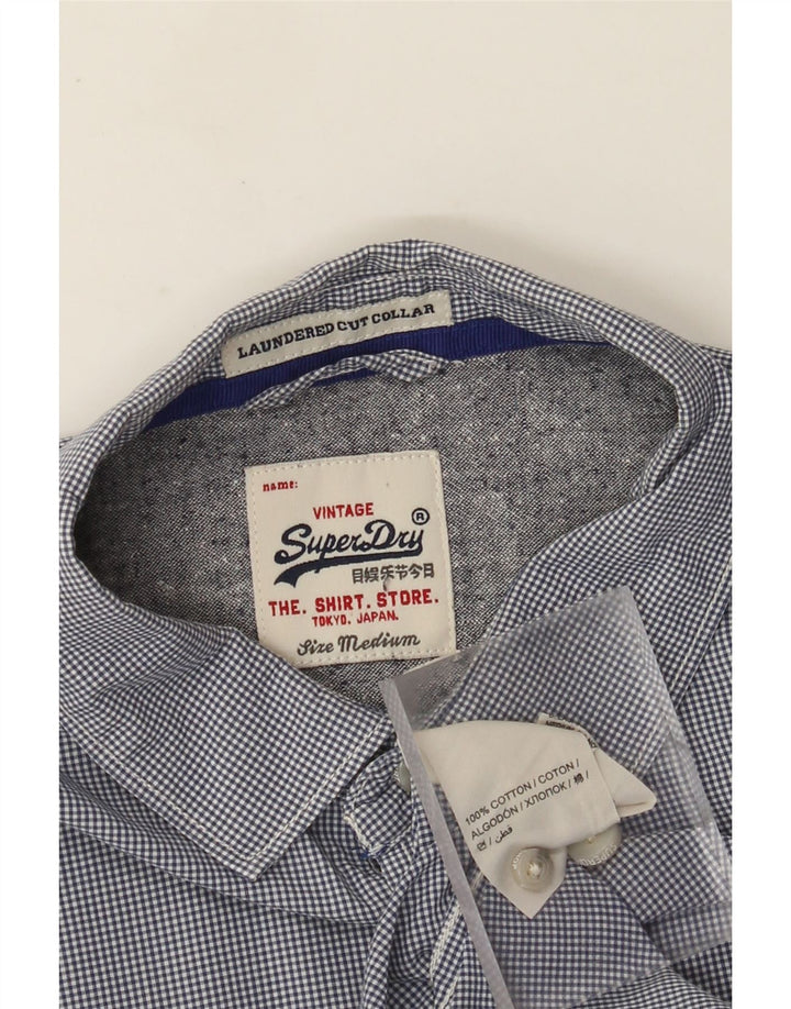 Superdry muška košulja srednje tamnoplave boje gingham pamuka