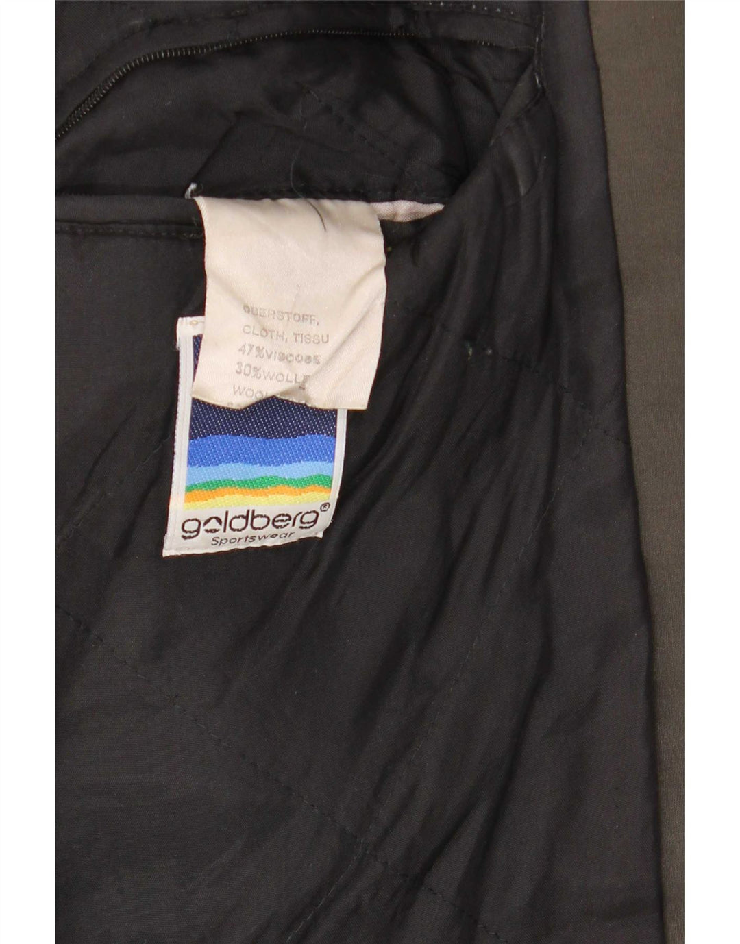 Vintage muška bomber jakna širokog kroja IT 48 srednje siva viskoza u blokovima boja