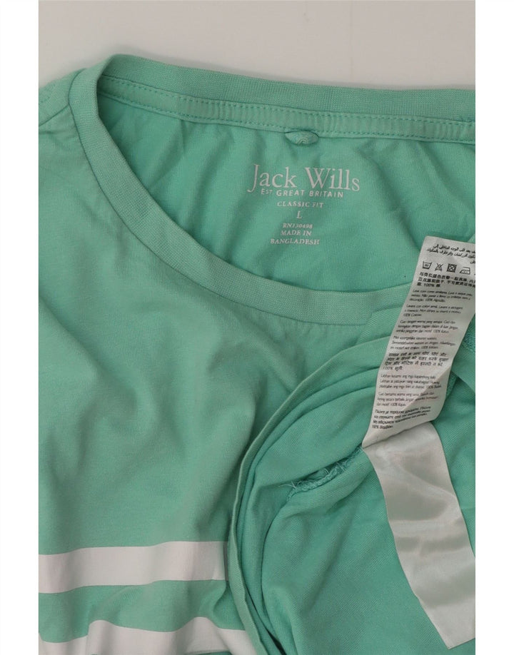 JACK WILLS Muška majica kratkih rukava klasičnog kroja, veliki zeleni pamuk