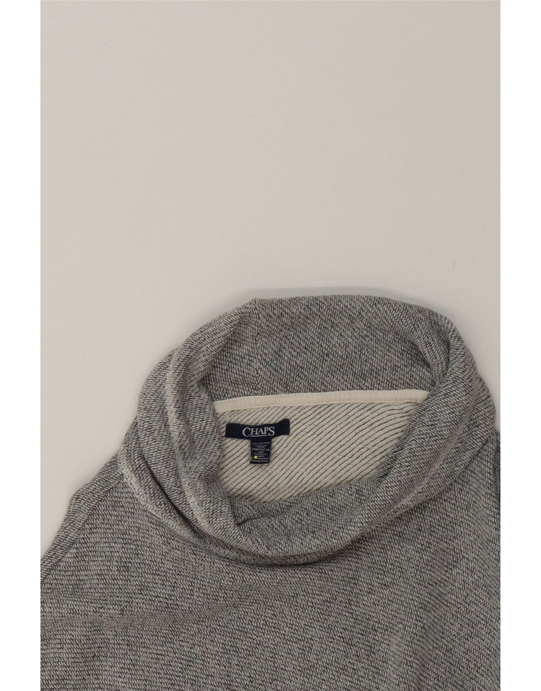 CHAPS Womens Roll Neck Top Long Sleeve UK 20 2XL Grey Cotton Vintage Chaps and Second-Hand Chaps from Messina Hembry 