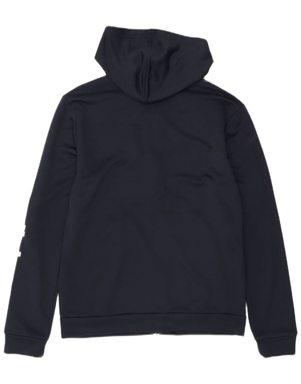 ADIDAS ženski džemper s kapuljačom s patentnim zatvaračem UK 16/18 veliki tamnoplavi