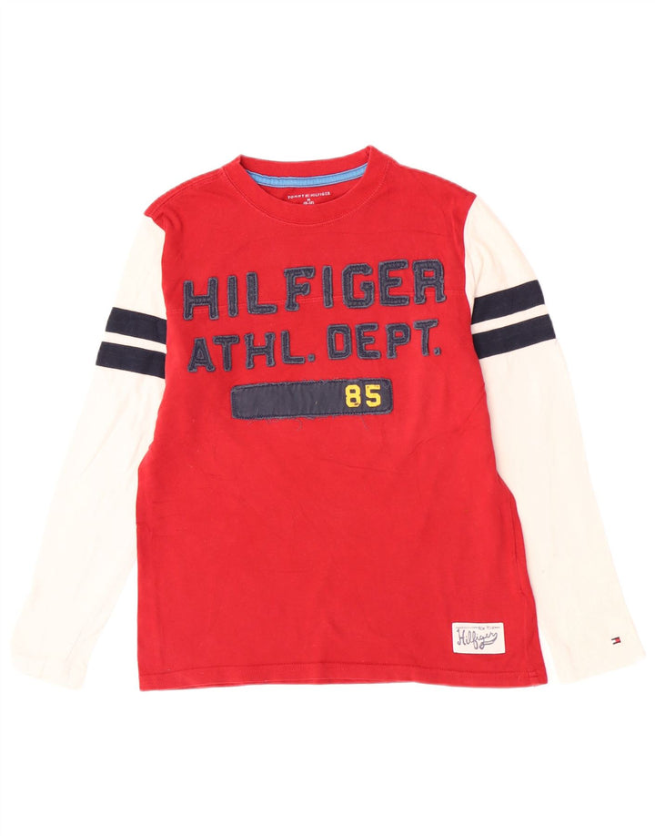 Tommy Hilfiger majica s dugim rukavima za dječake, 8-9 godina, srednje crvena