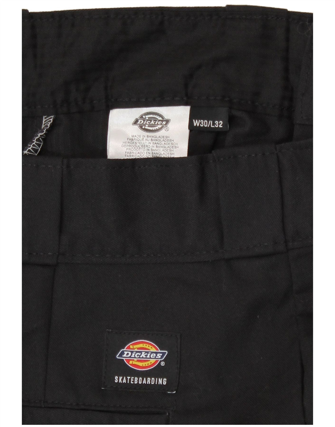 Dickies muške ravne kargo hlače W30 L32 crni poliester