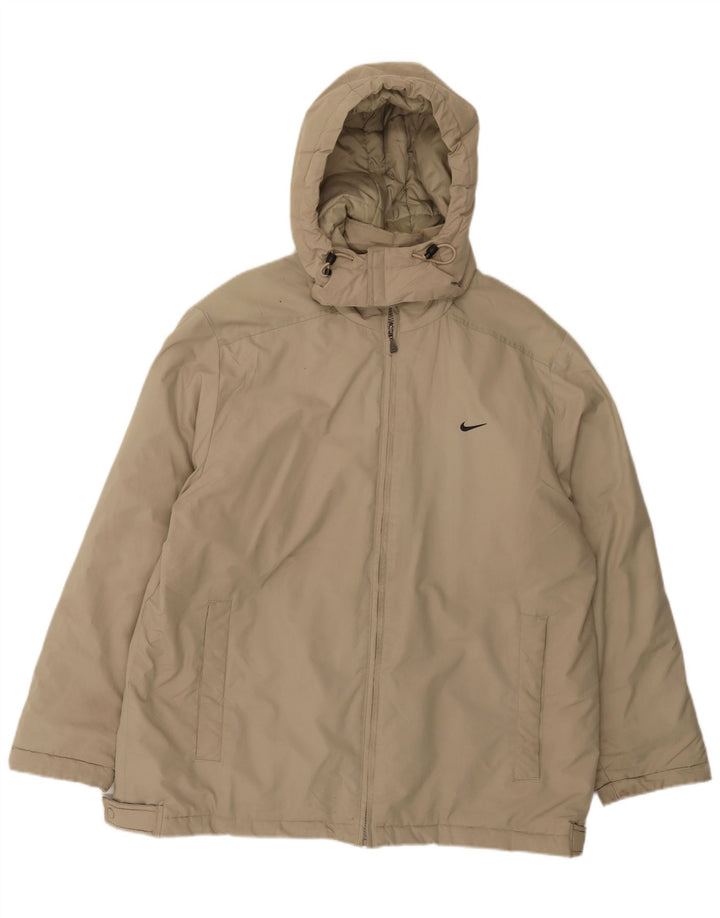 Nike muška jakna vjetrovka s kapuljačom UK 42/44 velika bež poliester