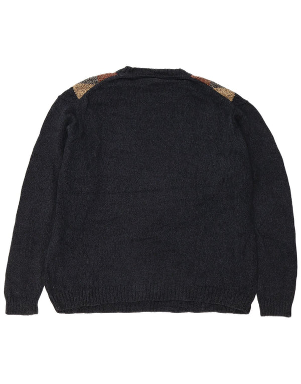 DOCKERS Muški džemper s okruglim izrezom XL tamnoplavi Argyle/Diamond pamuk