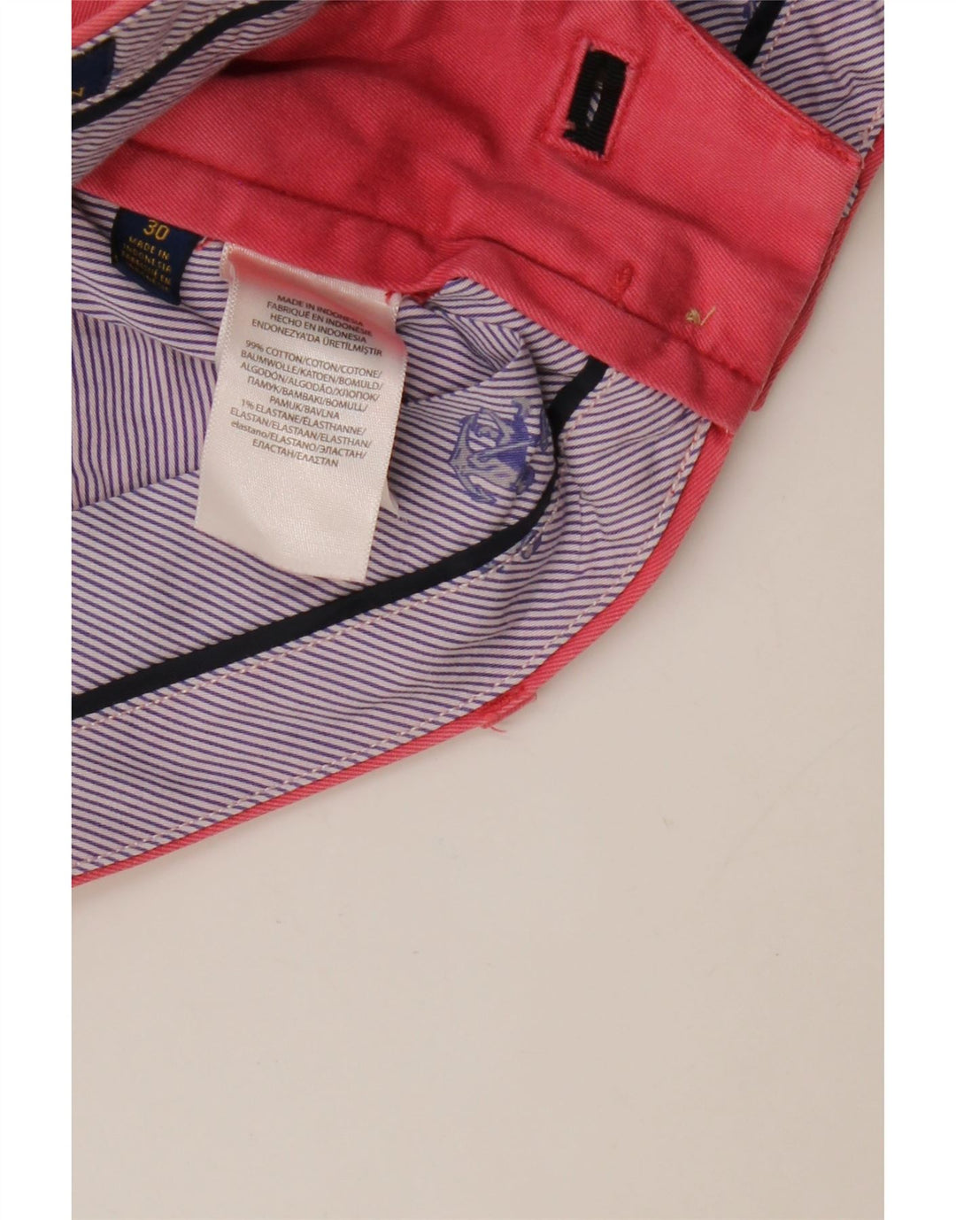 RALPH LAUREN Muške chino kratke hlače W30 srednje ružičasti pamuk