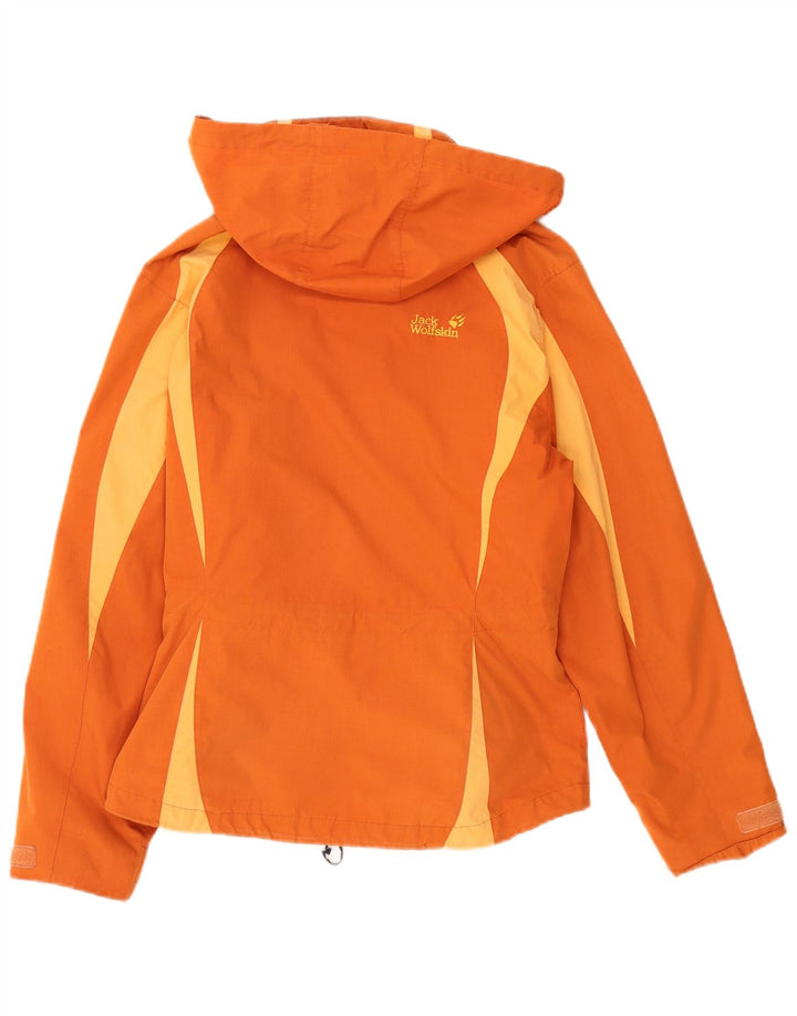 Jack Wolfskin ženska kišna jakna s kapuljačom UK 14 srednje narančaste boje