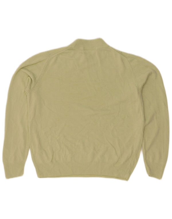 Marks & Spencer Womens Crop Turtle Neck Jumper Sweater UK 12 Medium Green