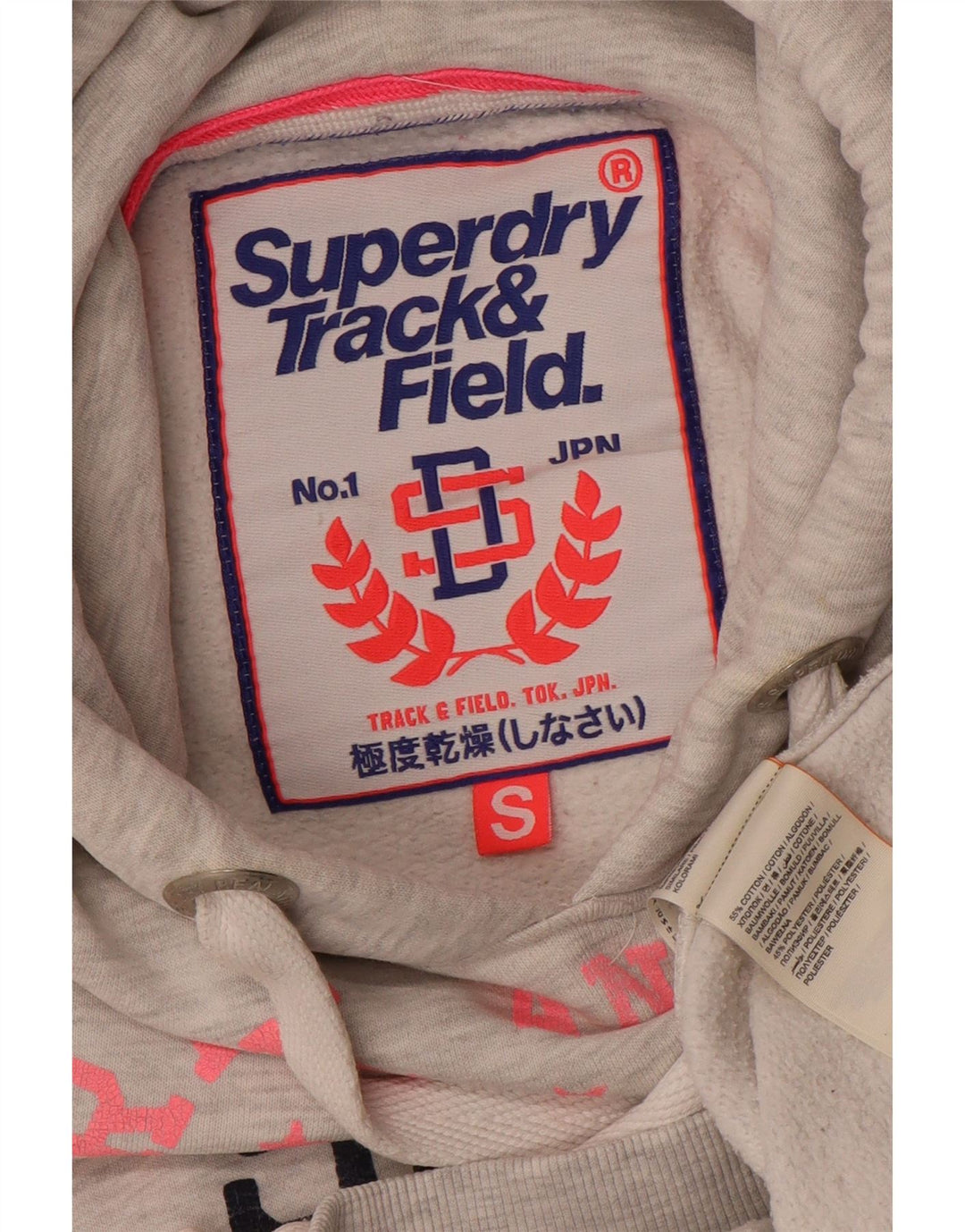 SUPERDRY Ženska majica s kapuljačom s kapuljačom UK 10 Mali sivi pamuk