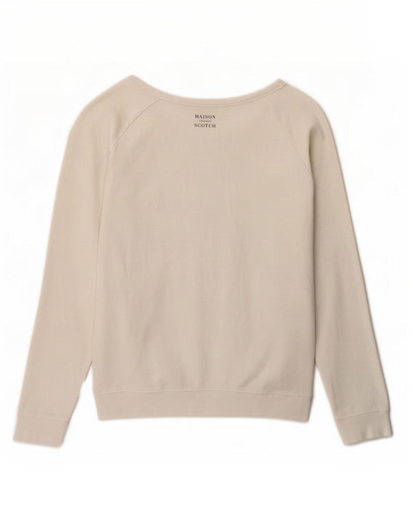 Maison Scotch ženski džemper s motivima Malibu, veličina 1 XS bijeli