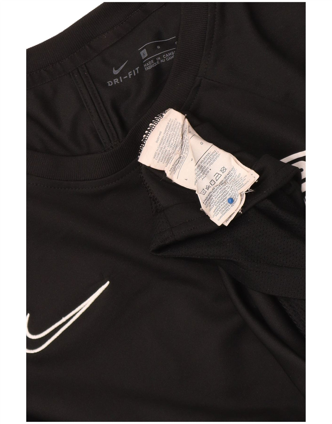 Nike Dri Fit Graphic T-Shirt Top Veliki crni Colourblock poliester