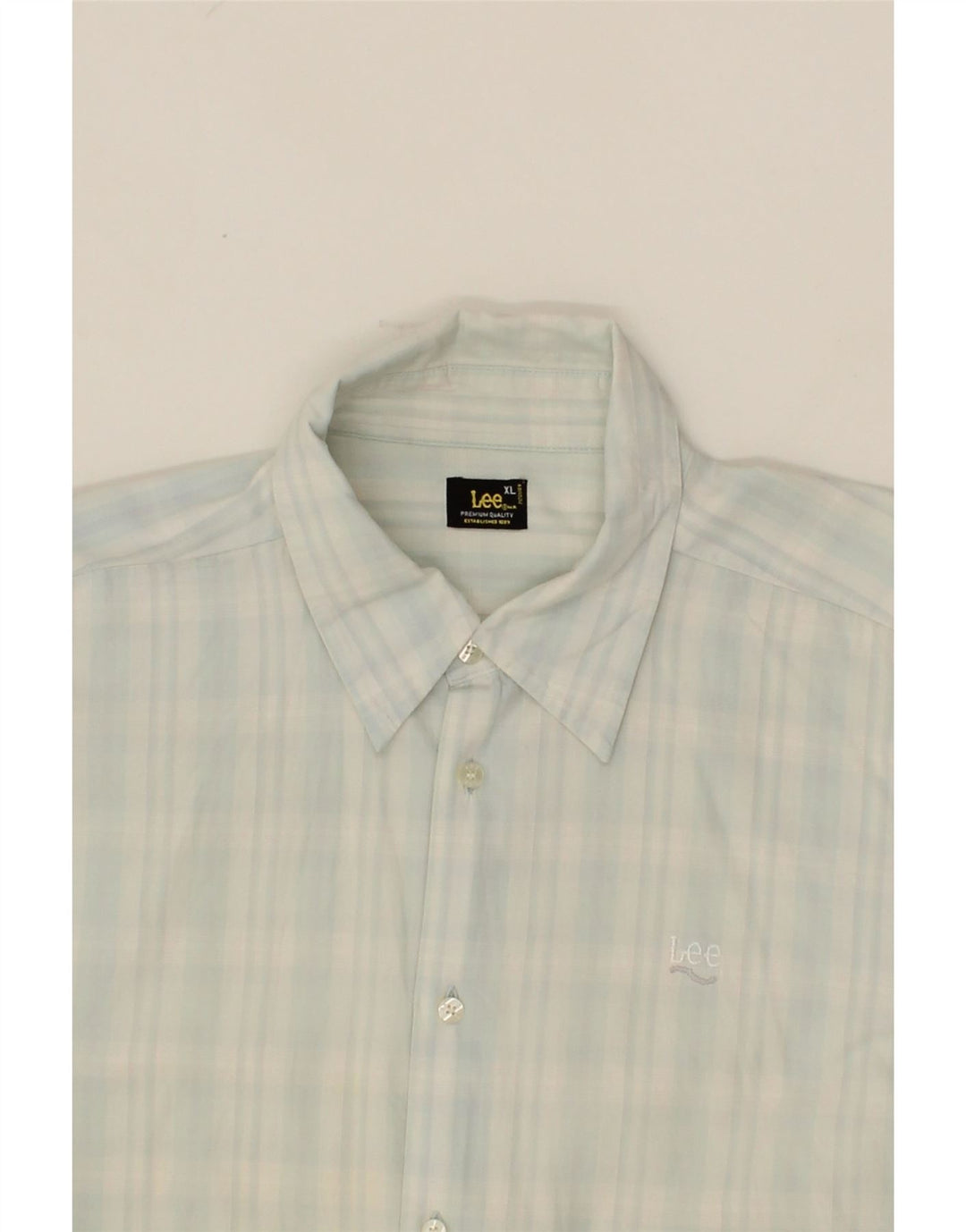 LEE Mens Shirt XL Blue Check Cotton Vintage Lee and Second-Hand Lee from Messina Hembry 
