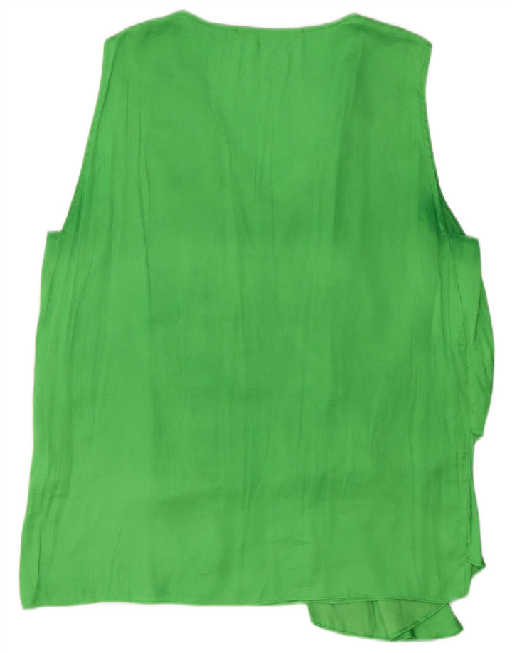 Zara ženski gornji dio bluze bez rukava UK 18 XL zeleni poliester