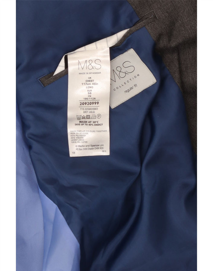 MARKS & SPENCER Muška sako sa 2 gumba Regular Fit UK 46 XL siva