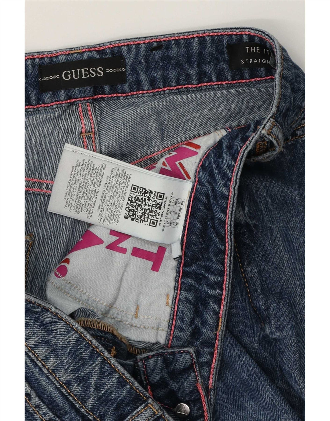 Guess ženske ravne traperice 29 L30, plavi pamuk