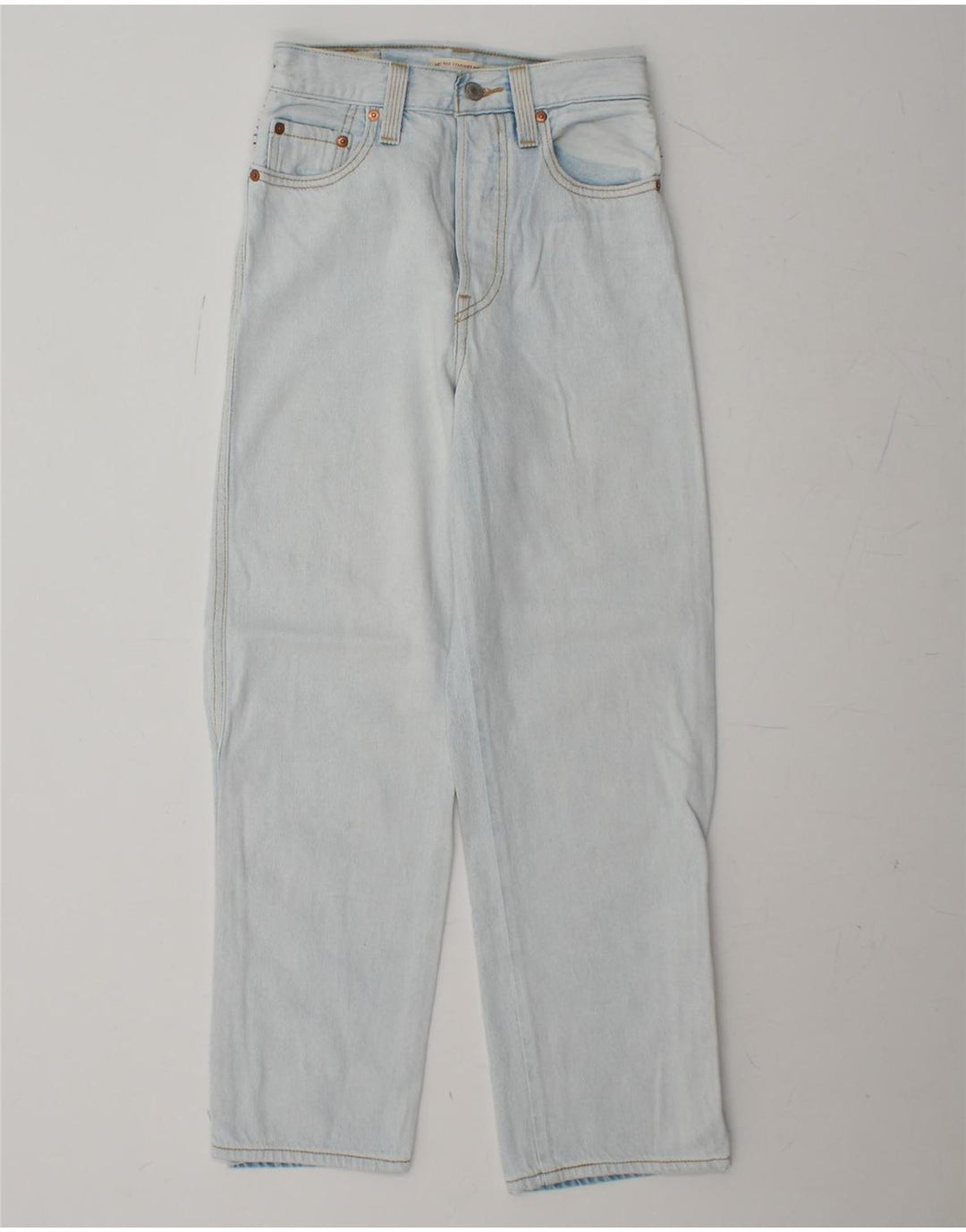 LEVI'S Womens Ribcage Straight Jeans W24 L27 Blue Vintage Levi's and Second-Hand Levi's from Messina Hembry 