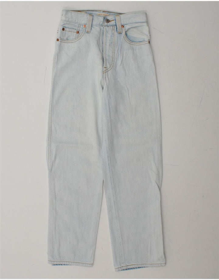 LEVI'S Womens Ribcage Straight Jeans W24 L27 Blue Vintage Levi's and Second-Hand Levi's from Messina Hembry 